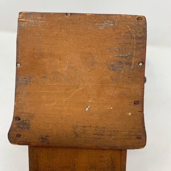 Vintage Wood Coffee Grinder Mill Box + Drawer with Hand Crank - Picture 6 of 8